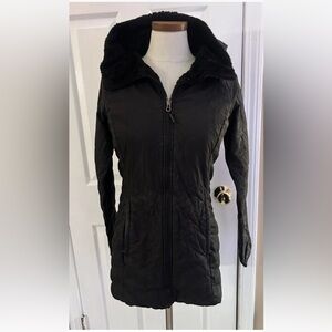 The North Face Fur Lined Reversible Hooded Jacket Coat Women’s Size XS BLACK